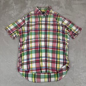 VTG‎ Ralph Lauren Golf Tilden Button Down Shirt Mens M Multicolor Preowned Plaid